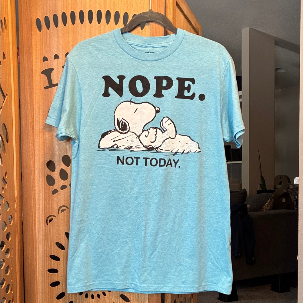 Peanuts Snoopy Light Blue Graphic Tee